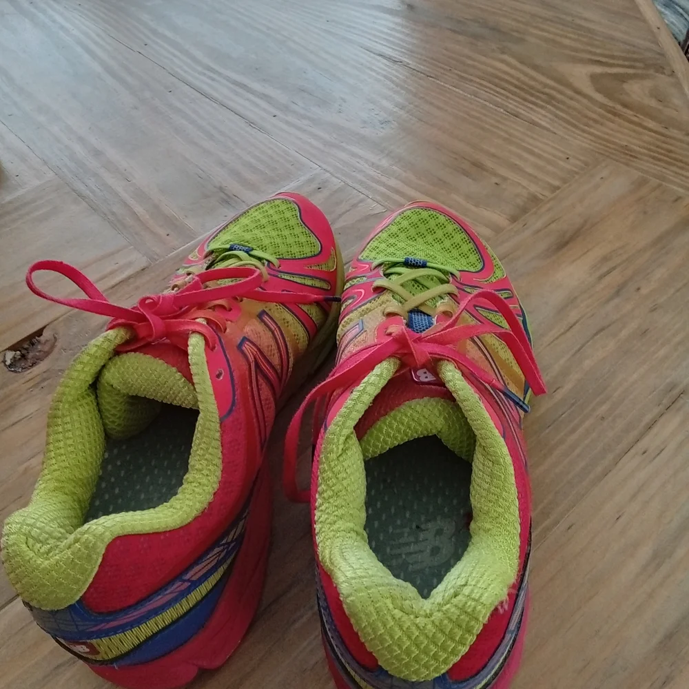 New Balance Barringer 890 Green & Pink Neon Running Shoes Size 7